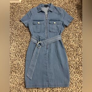 Women’s Denim Dress with O-Ring belt Size S